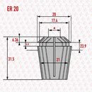 Collet ER20-4mm
