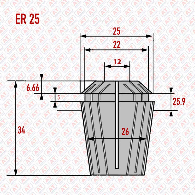 Collet ER25-12mm