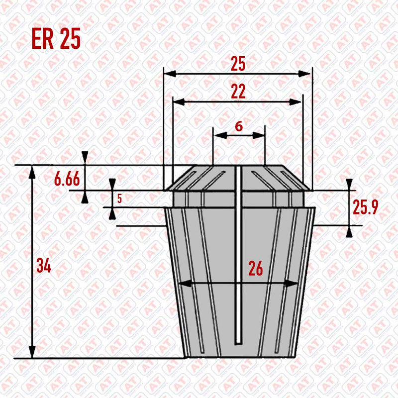 Collet ER25-6mm