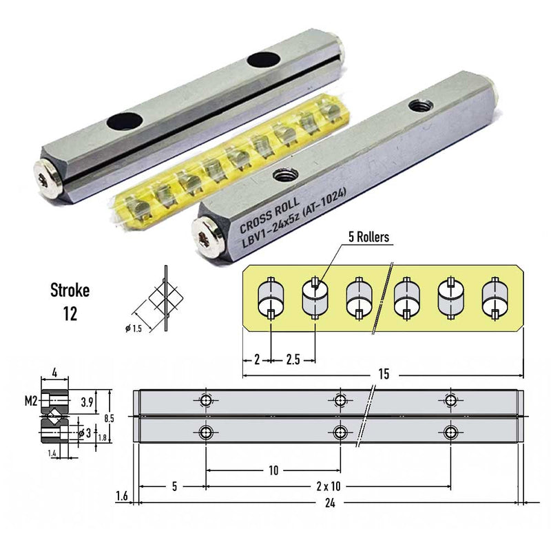 Cross Roll LBV1-24x5z (1024) - Cross Roll Series , Linear Guide Rails , CNC Linear Guideways | Neutral | Abdul Traders