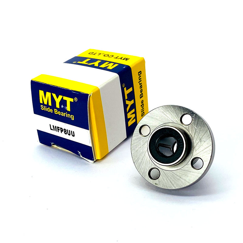 LMFP 08UU - LMFP Series , Round Flange Bearings , Linear Motion Bearings | MYT | Abdul Traders