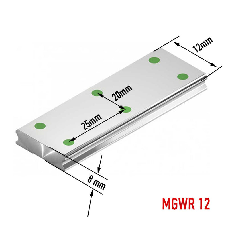 GMWR 12-1600 (MGWR 12) - MGWR-Series , Miniature Linear Guideways , CNC Linear Guideways | SHAC | Abdul Traders