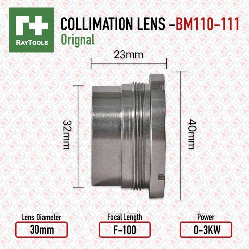 Raytools Cutting Head BM-110/111 Collimation Lens Assembly | D30xFL100