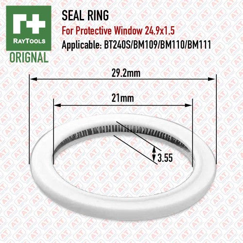 Raytools Fiber Laser Cutting Heads | Seal Ring Top 29.4x20x3.5