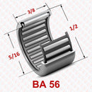 Abdul Traders BA 0056 drawn cup needle roller bearing with technical dimensions for compact industrial machinery