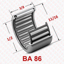 Abdul Traders BA 0086 drawn cup needle roller bearing with technical dimensions for compact industrial machinery