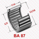 Abdul Traders YFB BA 0087 drawn cup needle roller bearing with technical dimensions for industrial machinery