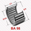 Abdul Traders BA 0098 drawn cup needle roller bearing with technical dimensions for industrial machinery