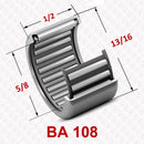 Abdul Traders BA 0108 drawn cup needle roller bearing with steel rollers for compact industrial machinery applications