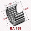Abdul Traders BA 0138 drawn cup needle roller bearing with steel rollers for compact industrial machinery applications