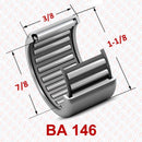 Abdul Traders YFB BA 0146 drawn cup needle roller bearing with dimensions for compact industrial radial load support