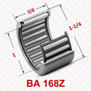 Abdul Traders BA 0168 drawn cup needle roller bearing with steel rollers for high radial loads in compact housings