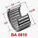 Abdul Traders BA 0810 drawn cup needle roller bearing with steel rollers for compact industrial radial guidance