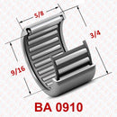 Abdul Traders BA 0910 drawn cup needle roller bearing with steel rollers for compact industrial machinery applications