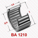 Abdul Traders BA 1210 drawn cup needle roller bearing with steel rollers for heavy-duty industrial machinery