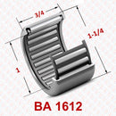 Abdul Traders YFB BA 1612 drawn cup needle roller bearing with steel rollers for heavy-duty industrial machinery