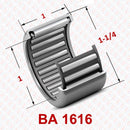Abdul Traders BA 1616 drawn cup needle roller bearing with steel rollers for heavy radial support in industrial machinery