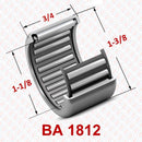 Abdul Traders BA 1812 drawn cup needle roller bearing with technical dimensions for industrial machinery