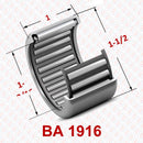 Abdul Traders BA 1916 drawn cup needle roller bearing with extended length for heavy radial loads in industrial machinery