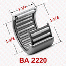Abdul Traders BA 2220 drawn cup needle roller bearing with technical dimensions for heavy radial support