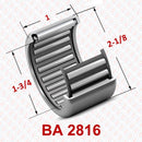 Abdul Traders BA 2816 drawn cup needle roller bearing with technical dimensions for heavy radial industrial loads