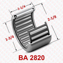 Abdul Traders BA 2820 drawn cup needle roller bearing with technical dimensions for heavy radial industrial support