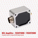 Abdul Traders silver BCL amplifier for FSCut1000C and FSCut2000C laser control systems, with a black face and metal connector.