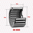 Abdul Traders YFB BK 0808 closed-end drawn cup needle roller bearing with 8mm bore and 12mm outer diameter dimensions.