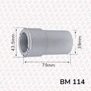 Abdul Traders stainless steel lens insertion tool for Raytools BM114 laser cutting heads with technical dimensions