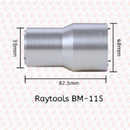Abdul Traders stainless steel lens insertion tool for Raytools BM-115 laser cutting head with dimension markings