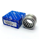 Abdul Traders YFB BR 162416 long machined needle roller bearing without inner ring next to its blue product box