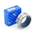 Abdul Traders YFB BR 263516 long machined needle roller bearing without inner ring next to its blue product box