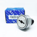 Abdul Traders YFB CF 18 KR 40 needle roller cam follower bearing made of hardened steel with its blue product box