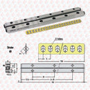 Abdul Traders Cross Roll LBV3-150-21z linear guideway rail with technical diagram and 21 rollers