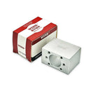 Abdul Traders WERB DSG 12H nut support housing for 12 mm CNC ball screw nuts, made of silver metal.