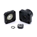 Abdul Traders WERB FK-FF 25 shaft support set for 25mm CNC ball screws with black bearing blocks and locknut