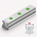 Abdul Traders GHR 45-4000 linear guide rail, 4000mm, steel, with three green circular markers.