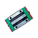 Abdul Traders Hiwin QHH 20CA linear guide block with metallic body and green and red end caps for CNC machinery