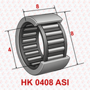 Abdul Traders YFB HK 0408 ASI drawn cup needle roller bearing with technical dimension markings