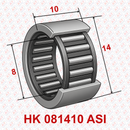 Abdul Traders YFB HK 081410 ASI drawn cup needle roller bearing with technical dimension markings in hardened steel