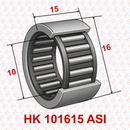 Abdul Traders YFB HK 101615 ASI drawn cup needle roller bearing with technical dimension markings