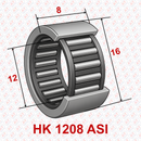 Abdul Traders YFB HK 1208 ASI drawn cup needle roller bearing with technical dimensions for industrial machinery