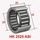 Abdul Traders YFB HK 2525 ASI drawn cup needle roller bearing with technical dimensions shown on a branded background