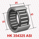 Abdul Traders YFB HK 354325 ASI drawn cup needle roller bearing with technical dimension markings