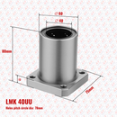 Abdul Traders MYT LMK 40UU round flange linear bearing with 40mm bore and technical dimension diagram