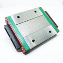 Abdul Traders WERB MGW 15H miniature linear guide block for 15 mm wide rails with green and black end caps