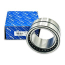 Abdul Traders YFB NA 6915 needle roller bearing with metallic finish in front of its blue and white branded packaging