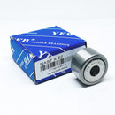 Abdul Traders YFB NAST 08zz needle roller bearing with ZZ seals, shown next to its branded blue and white packaging.