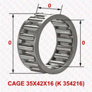 Abdul Traders YFB K 354216 needle cage assembly with 35x42x16 mm dimensions for industrial machinery radial support