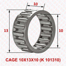 Abdul Traders YFB K 101310 needle cage assembly, 10x13x10 mm, featuring high-capacity radial needle rollers.